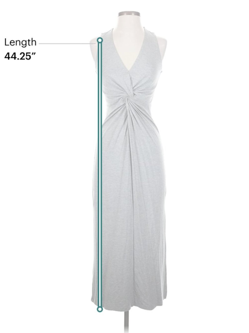 Nine Britton Grey Twist Knot-Front Maxi Dress - Size XS - Like New - Picture 6 of 8